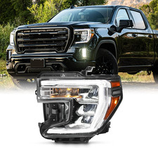 - Fit 2019 2020 2021 2022 GMC Sierra 1500 LED DRL Headlight W/Halogen Type Signa
