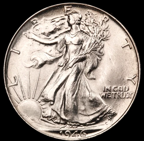 1946-P AU WALKING LIBERTY HALF $ ~ SILVER AT AN ALL TIME HIGH ~ FREE SHIPPING