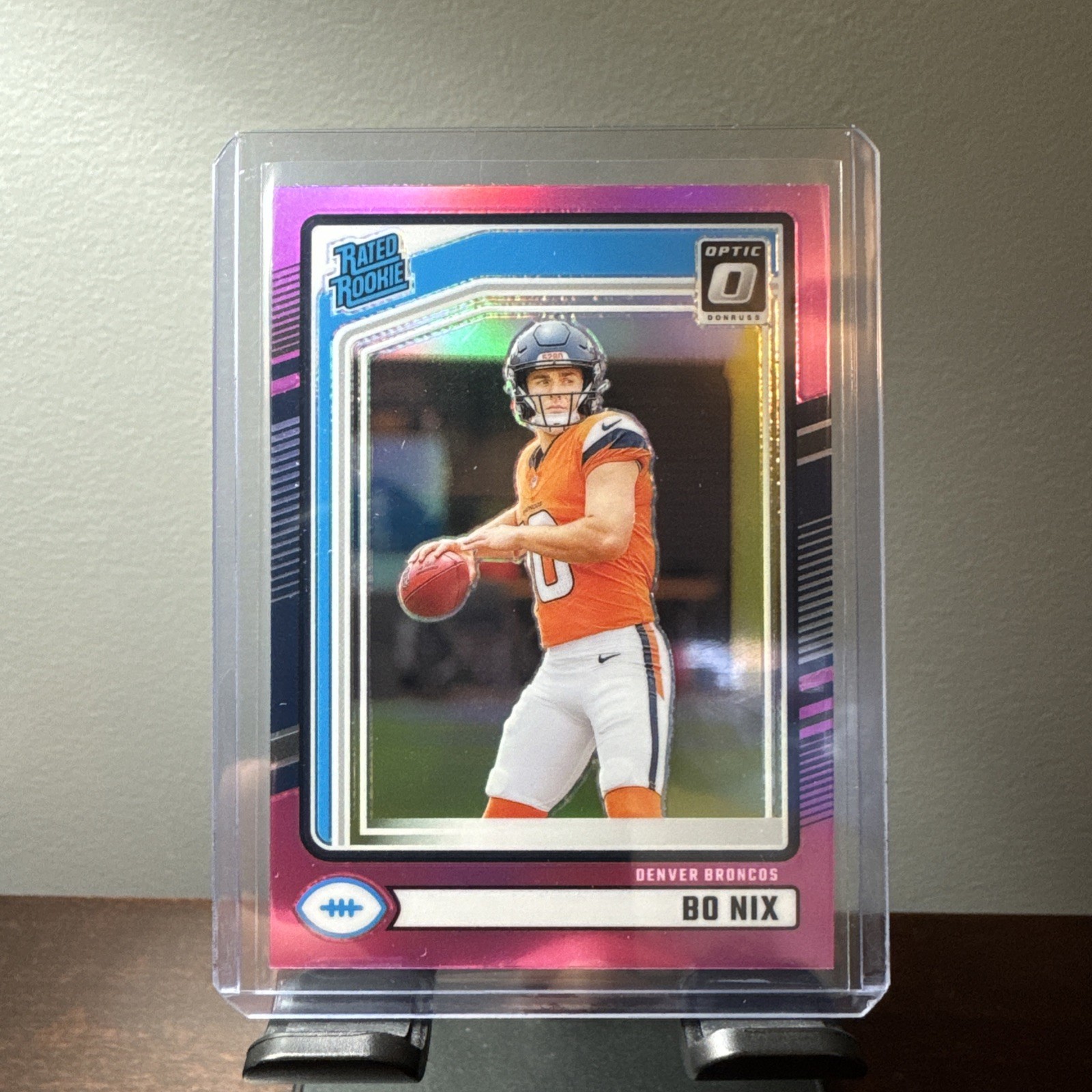 2024 Panini Donruss Optic BO NIX RC Rated Rookie Pink Holo #209 Broncos