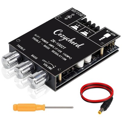 ZK-1002T Bluetooth 5.0 Amp, 2.0 Channel Mini Audio Module