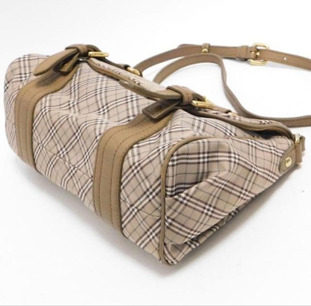 Burberry Blue Label Shoulder Bag Canvas Leather Rare Color Crossbody Bag New thumbnail 13