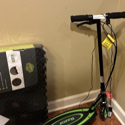 Razor Power Core E90 Kick Electric Scooter Black and Green Dual Color Model