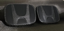 Genuine Carbon Fiber Honda Front Rear H Badge Emblem Set Handmade Civic Accord Genuine Carbon Fiber Honda Front Rear H Badge Emblem Set Handmade Civic Accord