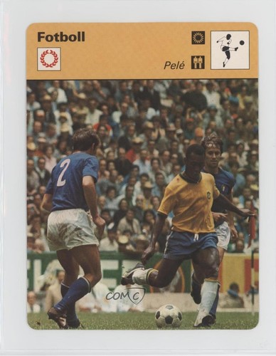 1977 Sportscaster Card #01-17 A - Pele - Brazil - Soccer - MT