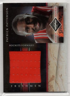 2010-11 Limited Freshmen Jumbo 14 Patrick Patterson Rockets Jersey RC 54/99