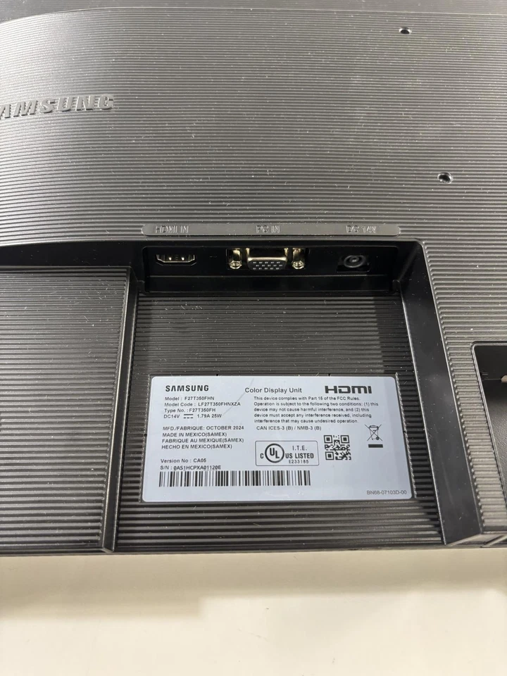 Samsung 27' T35F Series FHD 1080p Computer Monitor, (READ) - Image 4 of 4