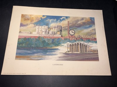 1974 LANDMARKS Print - Richard Paulmann - Jeffersonville, IN - Colgate Plant