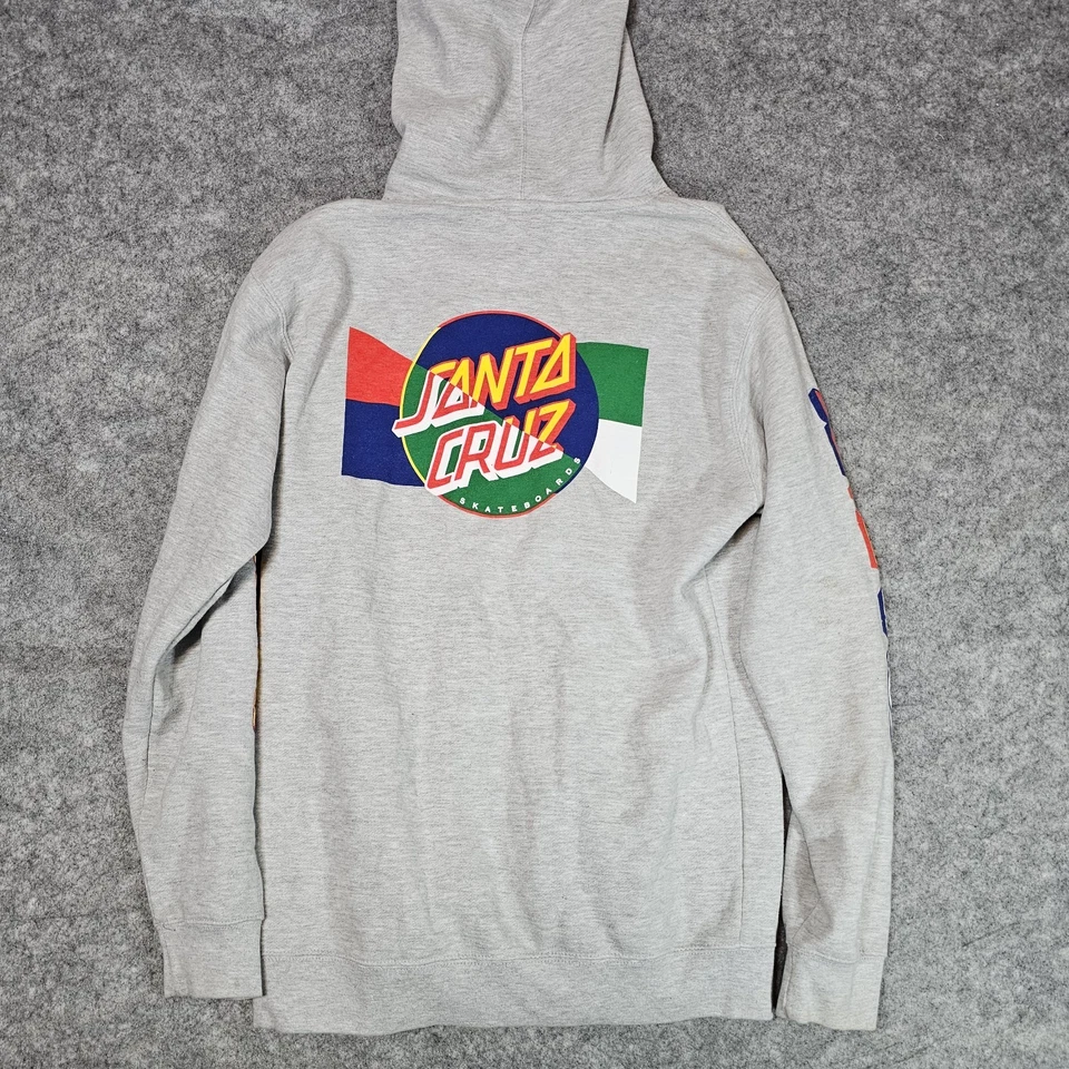 Santa Cruz Skateboards Sudadera con Capucha Adulto M Gris Pullover Gráfico L/S Mezcla de Algodón Foto 2 de 4
