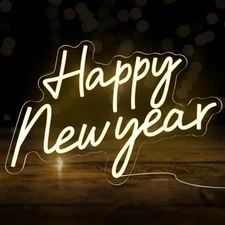 KatchOn, Happy New Year Neon Sign - 16x11 Inch | Happy New Year Led Neon Sign fo
