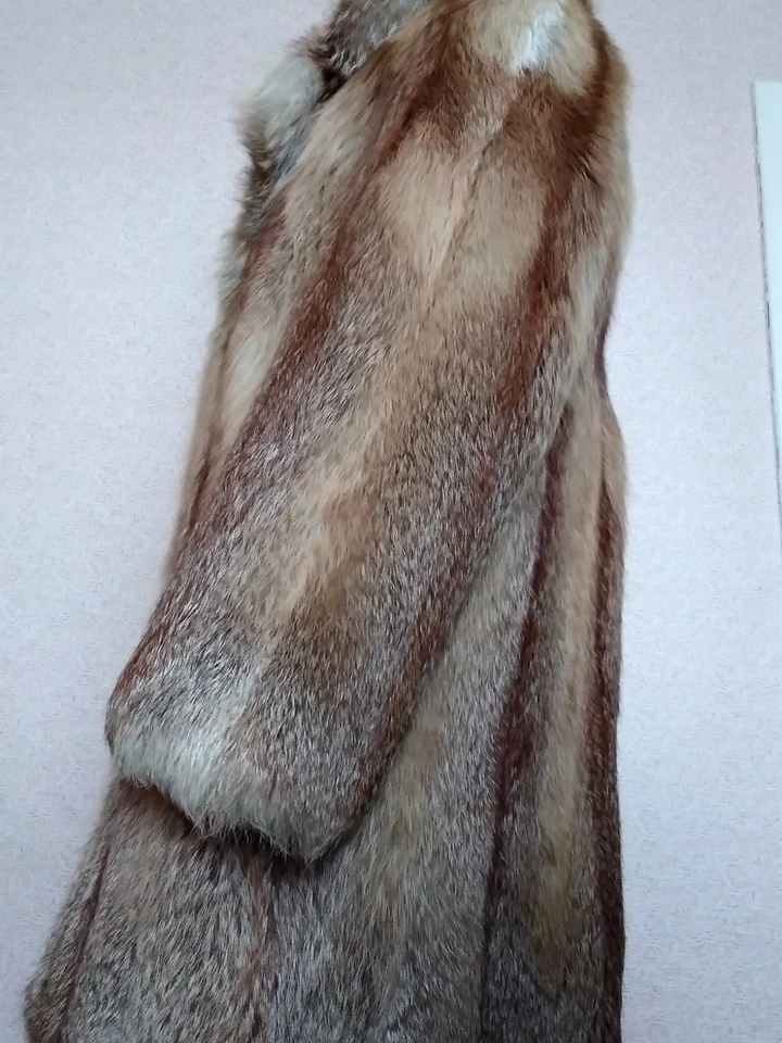 Real red fox fur coat for women Red fox fur jacket Winter coat Women coat Size L - Image 3 of 4