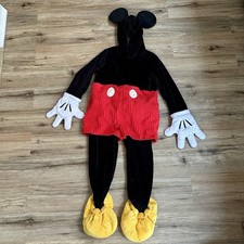 Disney Store Mickey Mouse Plush Deluxe Body Halloween Costume Youth Size 7/8