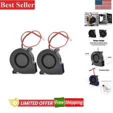 2 Pcs 50mm x 15mm DC 24V Brushless Cooling Fans for 3D Printer Humidifier PC ...