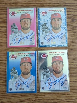 GRAHAM ASHCRAFT 2023 TOPPS CHROME PLATINUM  FOUR AUTOS