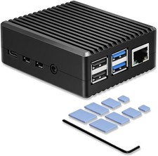 Heavy Duty Aluminum Case for Raspberry Pi 4 Model B, Passive Cooling Heatsink Ca