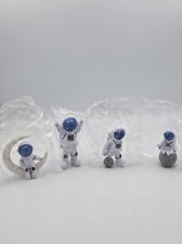 3" Astronaut Ornaments Spaceman Figures Toy Cake Toppers Set Of 4
