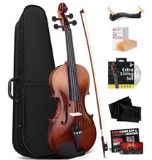Pyle 1/4 Size Beginner Violin Starter Kit w/ Travel Case  Bow, Extra Strings