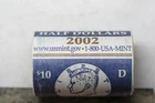 2002-D Kennedy Half Dollar - Original Mint wrapped roll (obverses exposed)