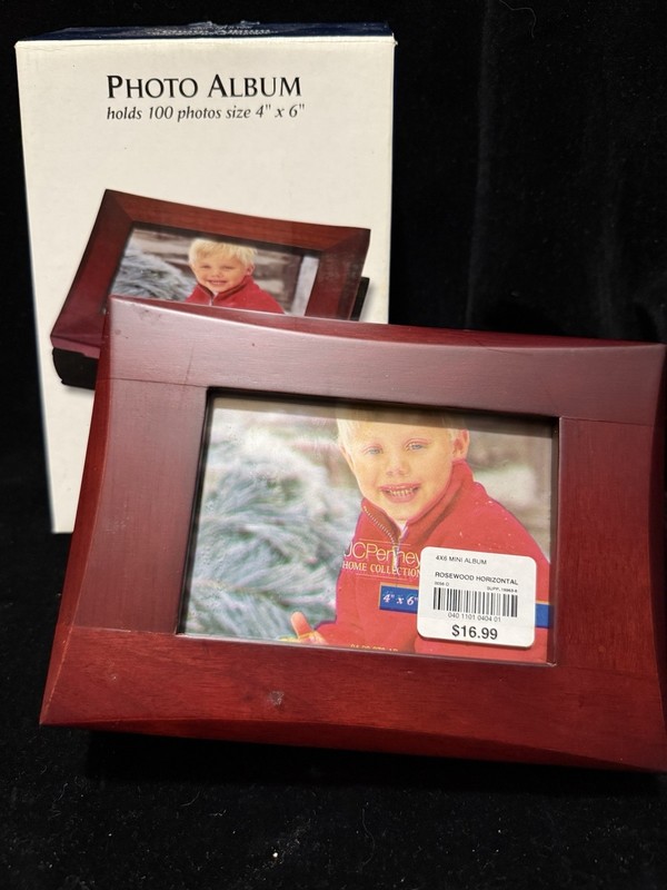 Vintage Photo Album 4 X 6 Wood Cover