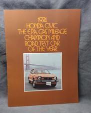 1974 Honda Civic Vintage Original Car Sales Brochure Catalog