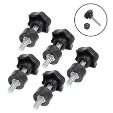 Poignée De Serrage En Forme D'Étoile 5 Pcs Noire Parfaite Pour Bouton De Scie M6