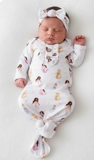 0/3 Month Tie Knot Gown