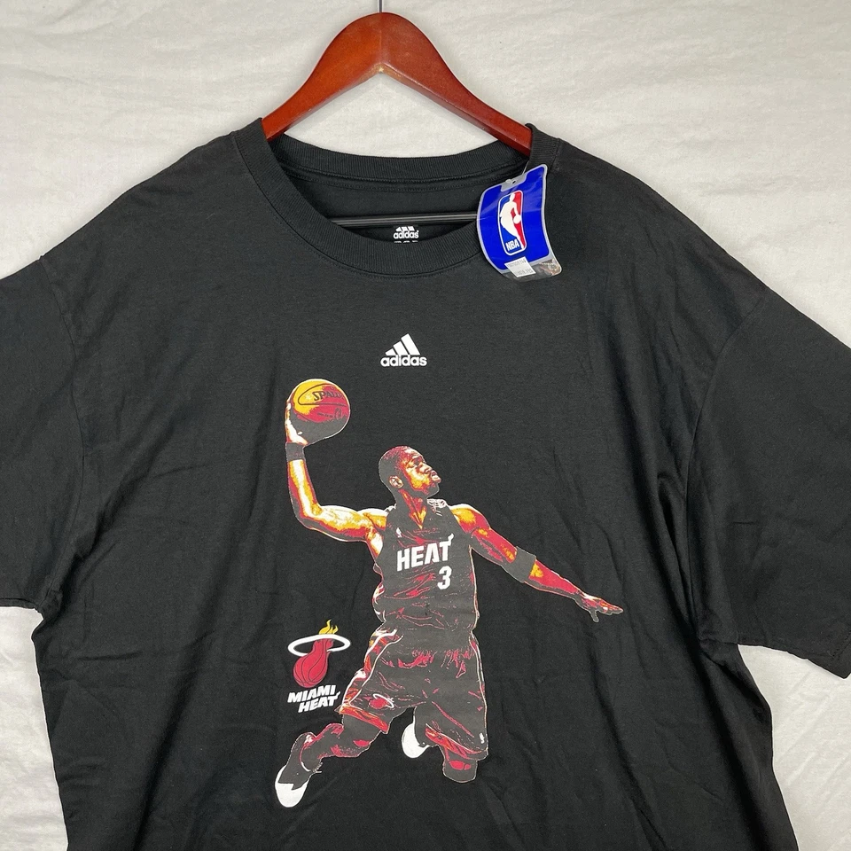 Camisa Dwyane Wade Hombres 2XL XXL Adidas Dunk Dunking Miami Heat NBA Baloncesto Foto 3 de 4