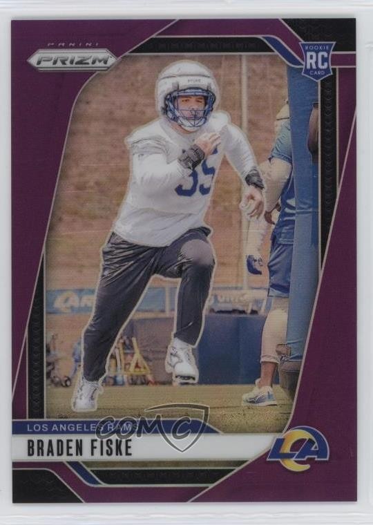 2024 Panini Prizm Rookies Purple Prizm 102/125 Braden Fiske #310 Rookie RC 14cm