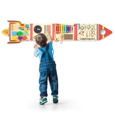 Hdsahdok Wooden Wall Busy Board for Toddlers 1-3 Montessori Sensory Panel