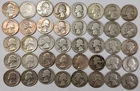 Silver Washington Quarters Full Roll (40)  90% Silver Mixed Dates 1932 -1964