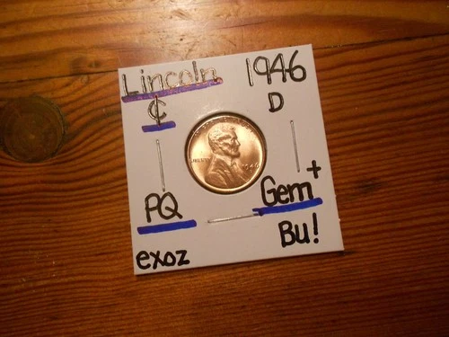 1946D Lincoln Cent Gem BU+ SUPERB!!! PQ!!! LOOOOOOOOK!!!!!!