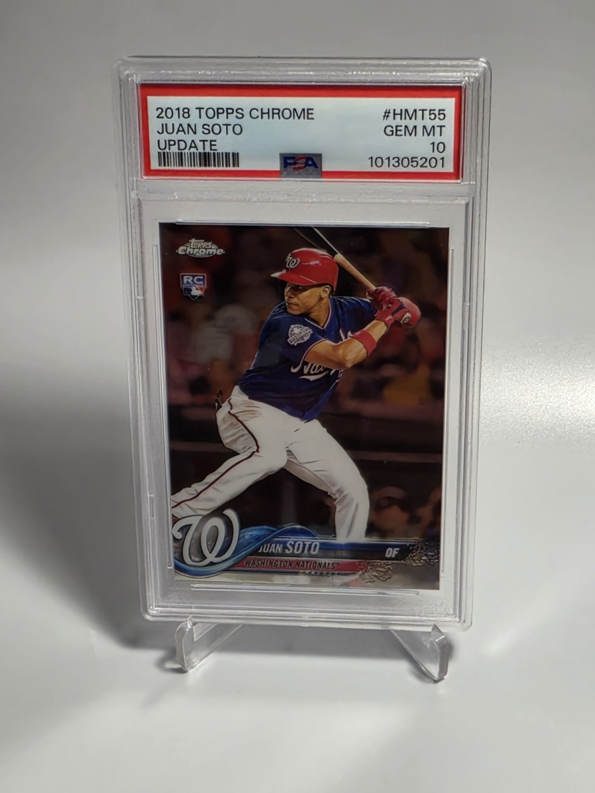 2018 Topps Chrome Update #HMT55 Juan Soto RC Rookie PSA 10 GEM Nationals