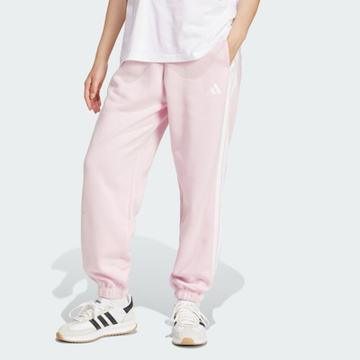 #ad adidas women Essentials 3 Stripes Fleece Loose Fit Pants $24.00