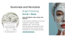 Anti Aging Clarifying Brightening Exfoliator - 2 in 1 Scrub + Radiant Glow Mask