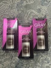 Everpro Gray Away Temporary Root Concealer, Black/Dark Brown, 1.5oz, 3 Pack