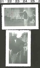 VINTAGE OLD B & W PHOTOS/PROUD MAN HOLDING STRINGER OF FISH HE CAUGHT W/BOYS1703