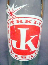 vintage ACL Soda Bottle: JK of TERRE HAUTE, IND.  - 10 oz VINTAGE ACL 