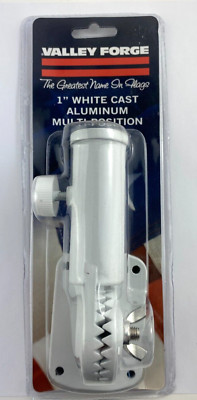 VALLEY FORGE 1'' CAST ALUMINUM MULTI ADJUSTABLE FLAG BRACKET WHITE