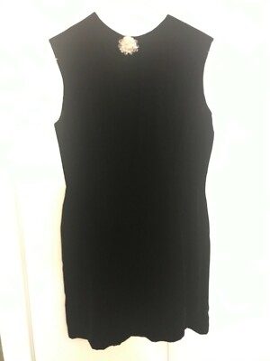 Schwarzes Samtkleid Vintage 60er Jahre Stil, Gr. 8-10
