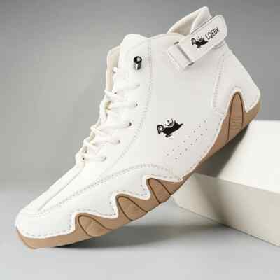 Men Casual Sneakers Breathable Sport Ankle Boots Comfort High Top Driving Shoes