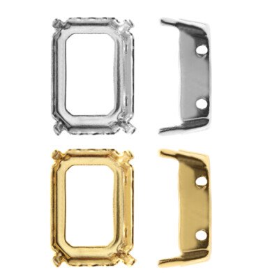 Metal Settings Suitable for Octagon Shape Fancy Stones Crystals Many Sizes
