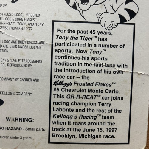 1997 Kellogg’s frosted flakes exclusive mini car #5 Terry Labonte car. - Picture 3 of 6
