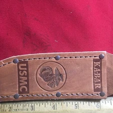 KA-BAR KABAR USMC BROWN LEATHER SHEATH FOR HUNTING KNIFE 5 INCH BLADE 41250S S50