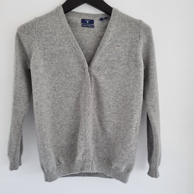 GANT Cardigan SMALL Damen Damen 100 % super feine Lämmer Wolle verdeckte Knöpfe