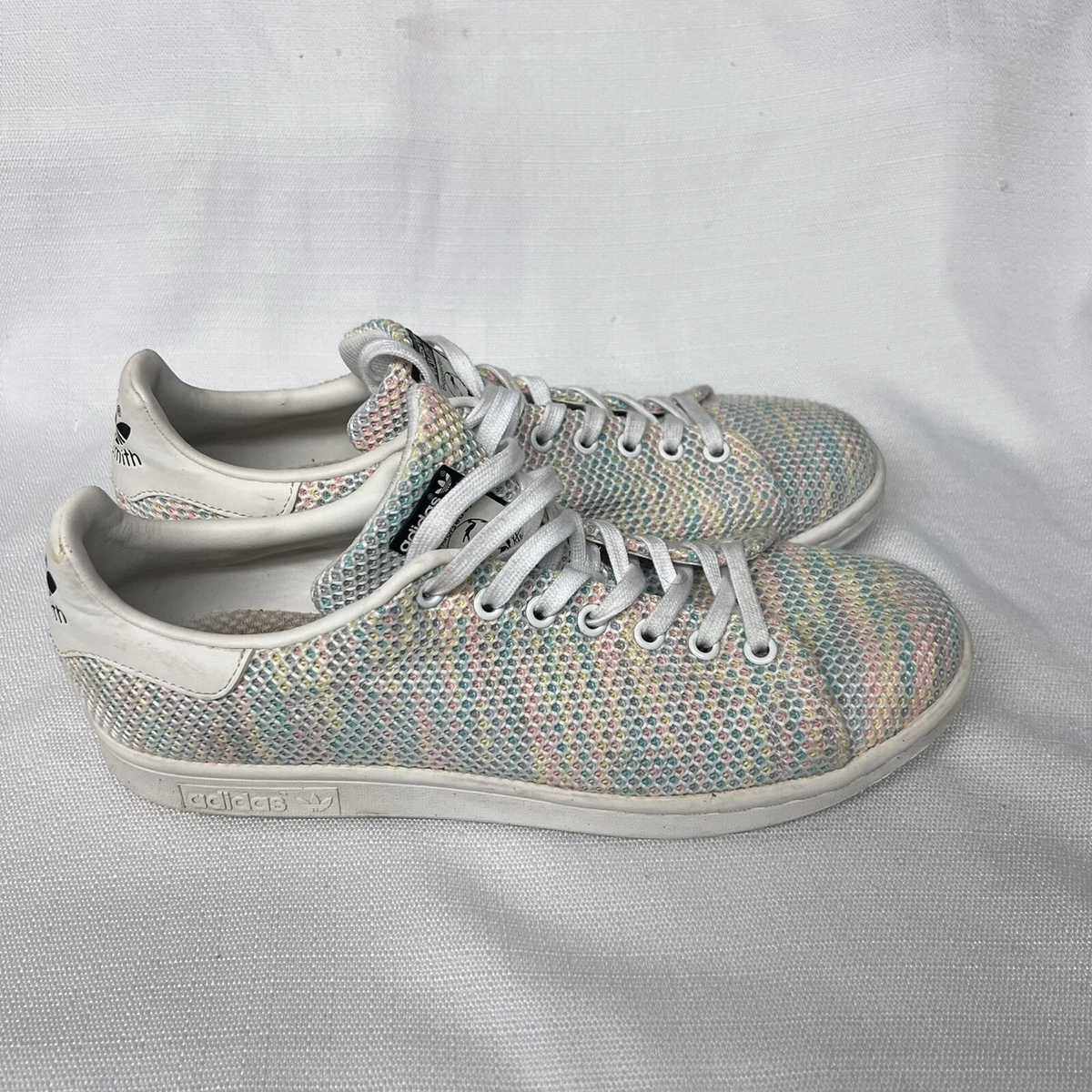 Adidas Stan Smith Rainbow Sneakers Mens Sz 10.5 Mesh Multicolor