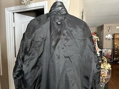 Junction West Men's Size L Black Leather Jacket Full Zip Pockets