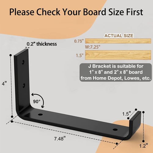 Floating Shelves Set of 10 Wood Wall Mounted Shelves Hanging Display Shelf - Picture 3 of 14