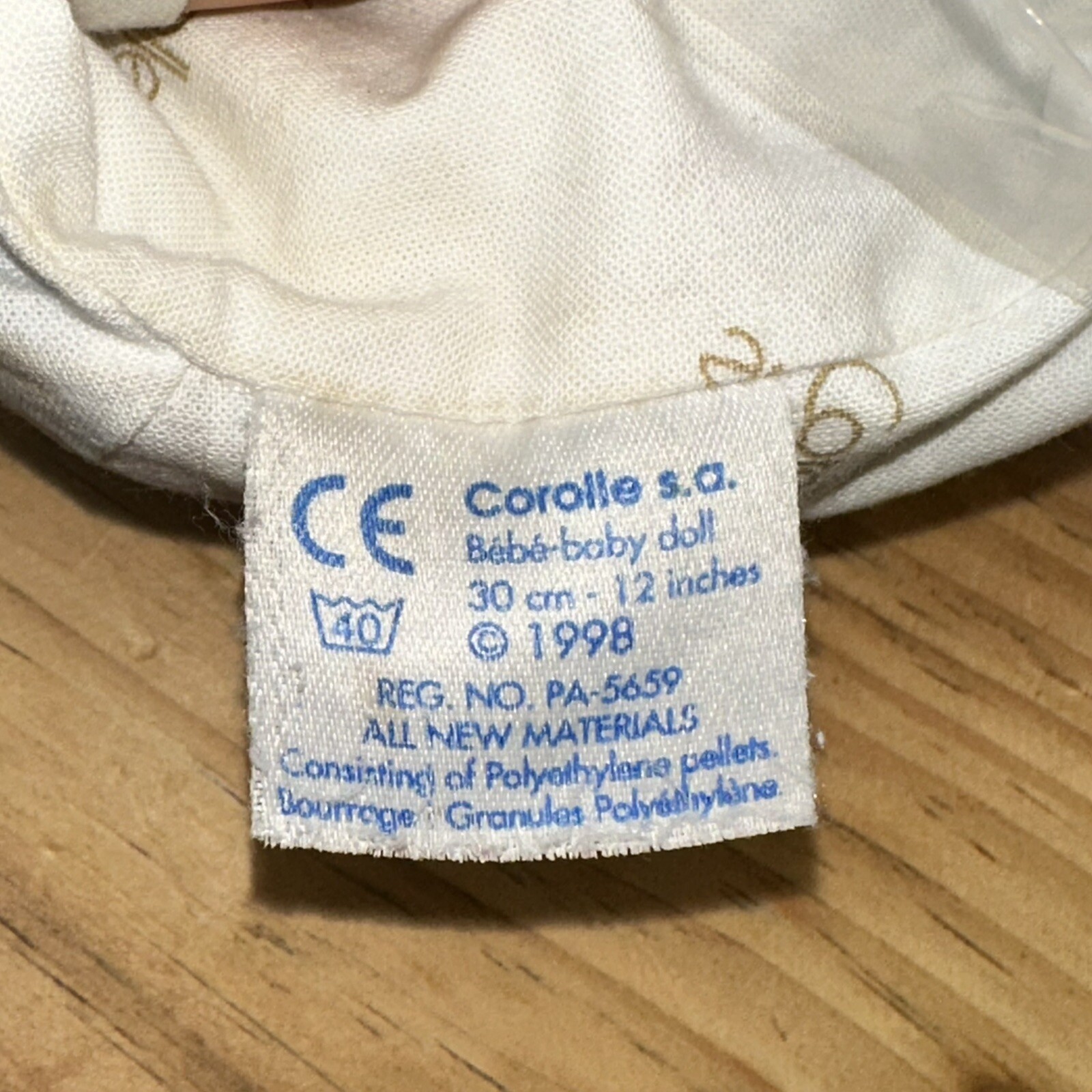 Corolle Asian Baby Doll TLC  Calin Bean Bag 12&rdquo; 1998 #1778