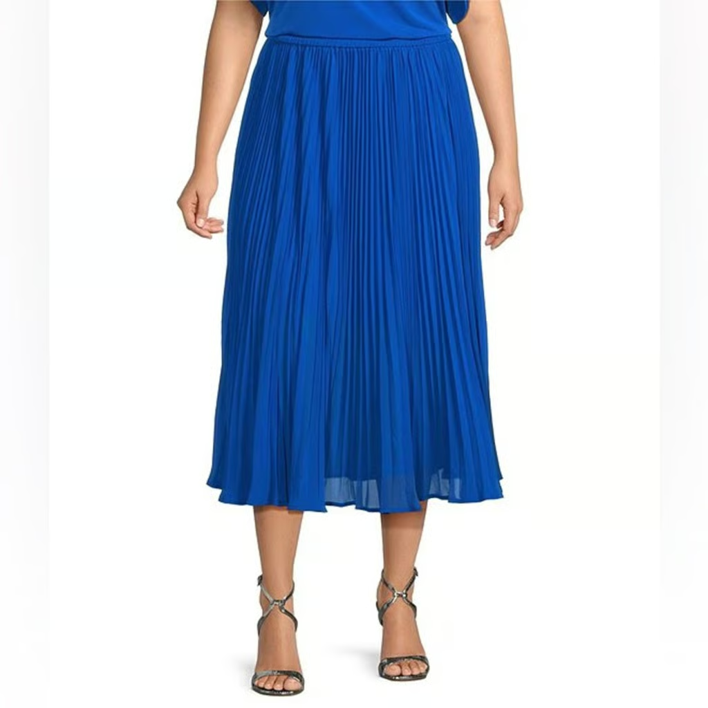 MICHAEL Michael Kors Women's Pull-On Pleated Midi Skirt