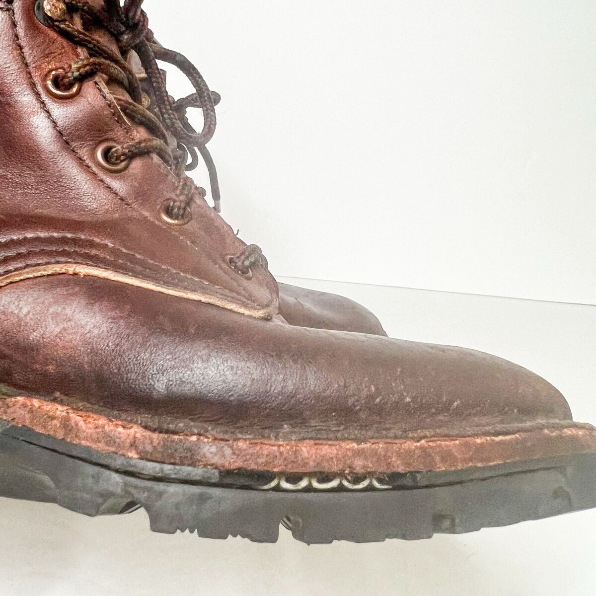 VTG White's Boots Centennial Hiker Logger Brown Thick Vibram VTG White's Boots Centennial Hiker Logger Brown Thick Vibram