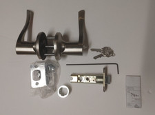 Kwikset 94050-428 Keyed Entry Door Handle w/Pin Tumbler-Balboa Satin Nickel